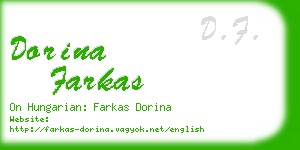 dorina farkas business card